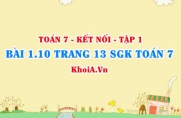 Bài 1.10 trang 13 SGK Toán 7 tập 1 Kết nối tri thức